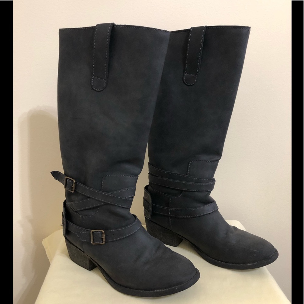 Riding boot dark grey size 4 girls